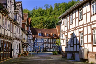 Half-timbered houses, Bad Sooden-Allendorf, Werratal, Werra-Meißner district, Hesse, Germany,