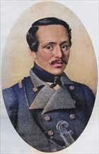 Mikhail Yuryevich Lermontov, 1814-1841, Russian poet and writer, Illustration from the book The