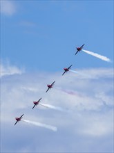 Red Arrows, Royal Air Force Aerobatic Team, Airshow 2024, Teignmouth, Devon, England, United