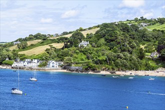 Boats and Yachts on Kingsbridge Estuary in Salcombe and Mill Bay, Batson Creek, Southpool Creek,