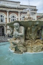 Fountain in Piazza del Popolo in Pesaro, Marche region, Italy, Southern Europe, Europe