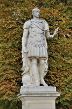 Statue of Gaius Julius Caesar, Roman Emperor, in the Jardin des Tuileries, Tuileries Garden, Paris,