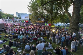 Open air concert in Essen's Stadtgarten Park, summer concert of the state government, North