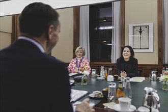 (R-L) Annalena Bärbock (Alliance 90/The Greens), Federal Foreign Minister, and Radoslaw Sikorski,