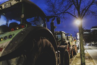 Road blockades in the centre of Berlin, taken as part of the farmers' protests in Berlin, 15.01