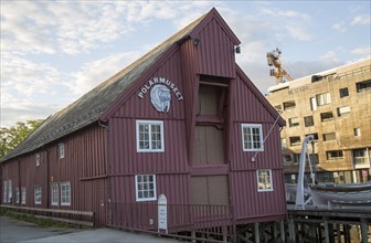 Historic wooden building housing the Polar Museum, Tromso, Norway, Europe