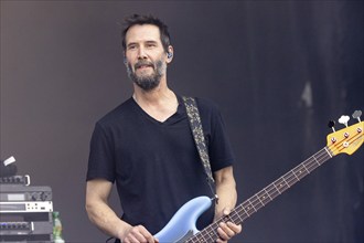 Adenau, Germany, 8.6.2024: Dogstar (bass, Keanu Reeves) play at Rock am Ring. The festival takes