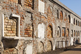 Above ground graves in mausoleum wall at St. Louis Cemetery No. 1 in New Orleans, Louisiana, USA,