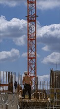 Construction site at Potsdamer Platz, Berlin, Germany, Europe