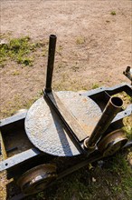 Exhibits on the open-air grounds of the Altenberg Mining Museum, Altenberg, Altenberg, Saxony,