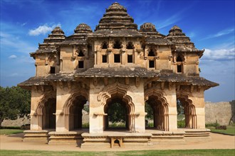 Ancient Lotus Mahal in Royal Centre. Hampi, Karnataka, India, Asia