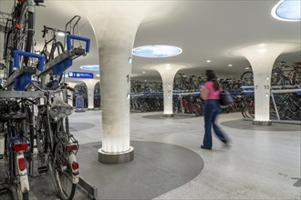 New bicycle car park at Amsterdam Central station, Stationsplein, space for around 7000 bicycles,