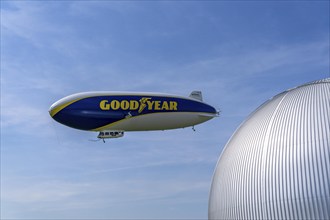 The Zeppelin NT, newly stationed at Essen/Mülheim Airport, undertakes sightseeing flights over the