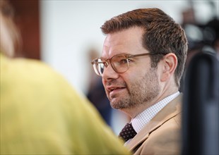 Marco Buschmann, Federal Minister of Justice, pictured at the start of a cabinet meeting in the