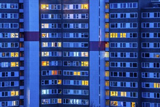 High-rise buildings in the Bensberg residential park, Bergisch-Gladbach, 18-storey housing estate