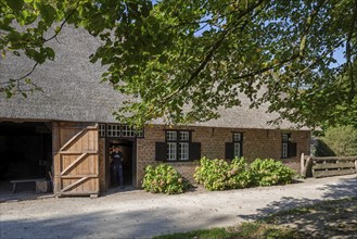 1730 farmhouse Uitschoolhoeve Oevel in the recreated Kempen, Campine village at open air museum