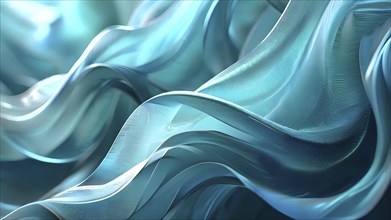 Background of softly flowing ribbons with color weaves intricately throughout the backdrop, AI