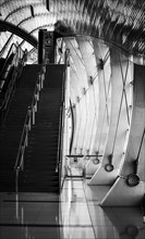 Black and white photography, Metro stations and railway stations, Dubai, United Arab Emirates,