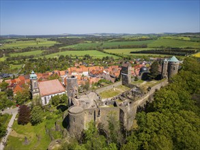 The ruins of Stolpen Castle, situated on a basalt rock. The castle is inextricably linked with the