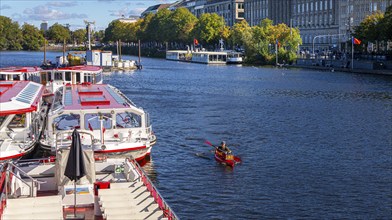 The Alster on Jungfernstieg, Hamburg, Germany, Europe