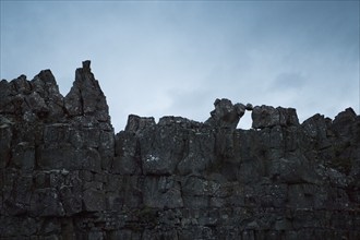 Þingvellir or Thingvellir or Pingvellir, Almannagjá Gorge, National Park, Rift Valley, Iceland,