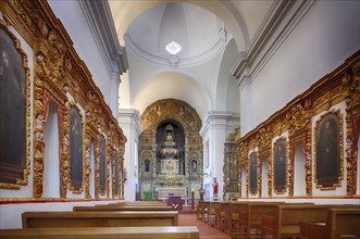 Interior view church, Igreja de São Francisco, nave, choir, altar, azulejos, tiles, tile