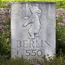 Berlin Milestone, original design by Renée Sintenis, Airlift Monument, Frankfurt Main Airport,