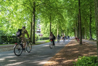 Promenade cycle path, tree-lined, car-free, approximately 4.5 km long ring road around the city