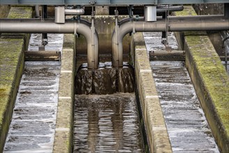 Secondary clarifier, Emschergenossenschaft wastewater treatment plant in the Weilheimer Mark in