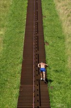 The Hennesee, Hennetalsperre in the Sauerland, dam, stairway to heaven, 333 steps climb 60 metres