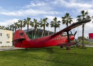 Red Nanchang Y-5, Chinese built Antonov An.2, former Albanian Air Force military plane, Tirana