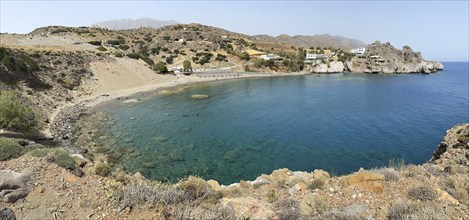 View from elevated position on bay of Agios Pavlos on Libyan Sea Mediterranean, Agios Pavlos,