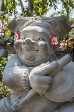 Female temple figure, head, face, woman, calm, Hinduism, relaxation, wellness, female, painted,