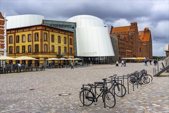 Stralsund city harbour, old town, Maritime Museum, Ozeaneum Stralsund, Mecklenburg-Western