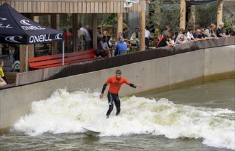 Surfing facility in the city centre of Rotterdam, Rif010, supposedly the world's first wave