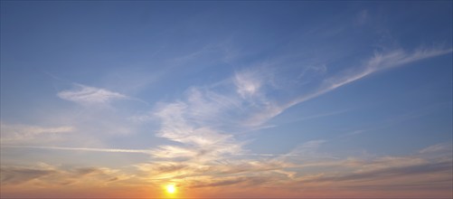 Beautiful dramatic scenic sunset sky background