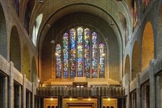 National Basilica of the Sacred Heart, Interior, Koekelberg, Brussels, Brabant, Belgium, Europe