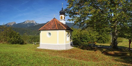 Maria Rast Chapel, Buckelwiesen between Mittenwald and Krün, Werdenfelser Land, Upper Bavaria,