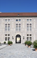 Facade and Tor tor in the Kaiserhof, inner courtyard of the Munich Residence, Munich, Upper