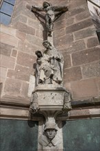 War memorial with Christ's cross at the Church of St Nicholas and St Ulrich, Kirchenberg 15,