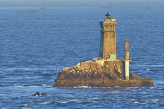 Lighthouse, Phare de la Vieille at Point du Raz, Cap Sizun, Plogoff, Finistere department,