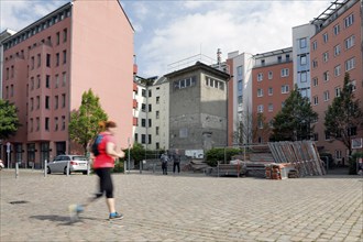 Border watchtower in Berlin. The memorial at Kieler Eck is located in a former command post of the