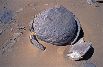 Silicified marble sphere, Libyan Desert, Egypt, Africa