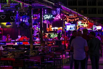 Nightlife illuminated bar signs