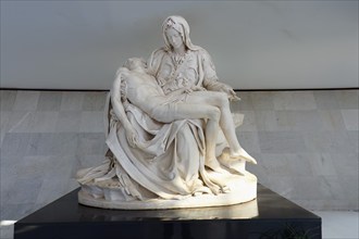 Pieta, The Blessed Virgin Mary statue with the dead body of the Christ, Roman Cathedral of Brasilia