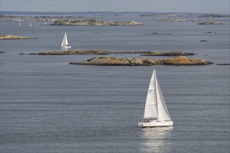 Sailing ships, archipelago, Gothenburg, Sweden, Europe