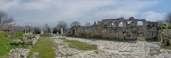 Ancient Baths of Hadrian, ancient archaeological site of Aphrodisias, Geyre, Karacasu, Aydin,