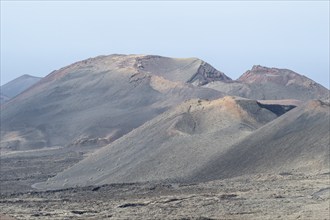 Volcanic landscape, Timanfaya National Park, Lanzarote, Canary Islands, Spain, Europe