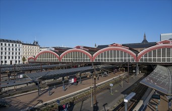 Tracks, Copenhagen Central Station, Københavns Hovedbanegård, designed by architect Heinrich Wenck,