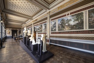 Museum Neues Weimar, Nietzsche, busts Weimar, Thuringia, Germany, Europe